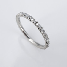 Diamond Eternity Band Stackable Ring Platinum Size 5.25 Natural Classic RG4951