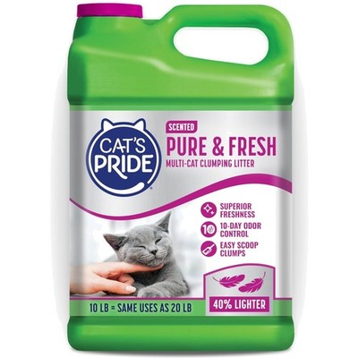 Lightweight Clumping Litter: Pure & Fresh - Up to 10 Days of Powerful Odor Co...