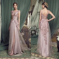 Lace Applique Evening Gown Mother of The Bride Dresses Wedding Guest Party Dress