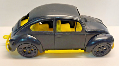 Vintage 1970s Amloid Plastic VW Beatle Power Bug 9'' Long