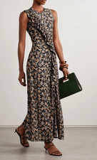 Ulla Johnson Elise ruffled printed Lyocell-jersey midi dress NWT Size Large