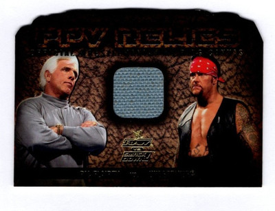 RICK FLAIR VS.UNDERTAKER 2002 FLEER PPV RELICS RING MAT