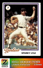 1978 Topps Burger King New York Yankees #9 Sparky Lyle