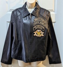 EUC Harley-Davidson Motorcycle Club LNR Nordstrom Women's Black Leather Jacket