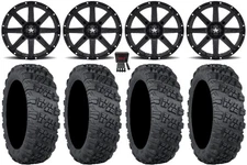 MSA Black Clutch 14" Wheels 28" Versa Cross V3 Tires Kawasaki Brute Force IRS