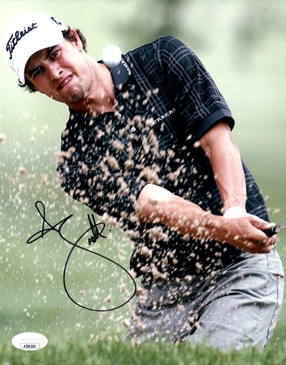 Adam Scott Autographed Signed 8X10 Photo PGA Bunker Shot JSA AE80206 