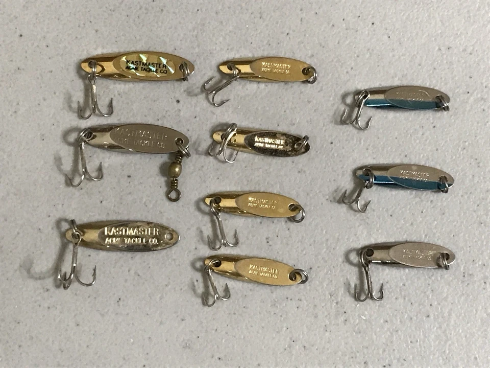 Lote misto antigo de 17 iscas para pesca de truta Kastmaster 1,25” - 2,5” - Imagem 4 de 4