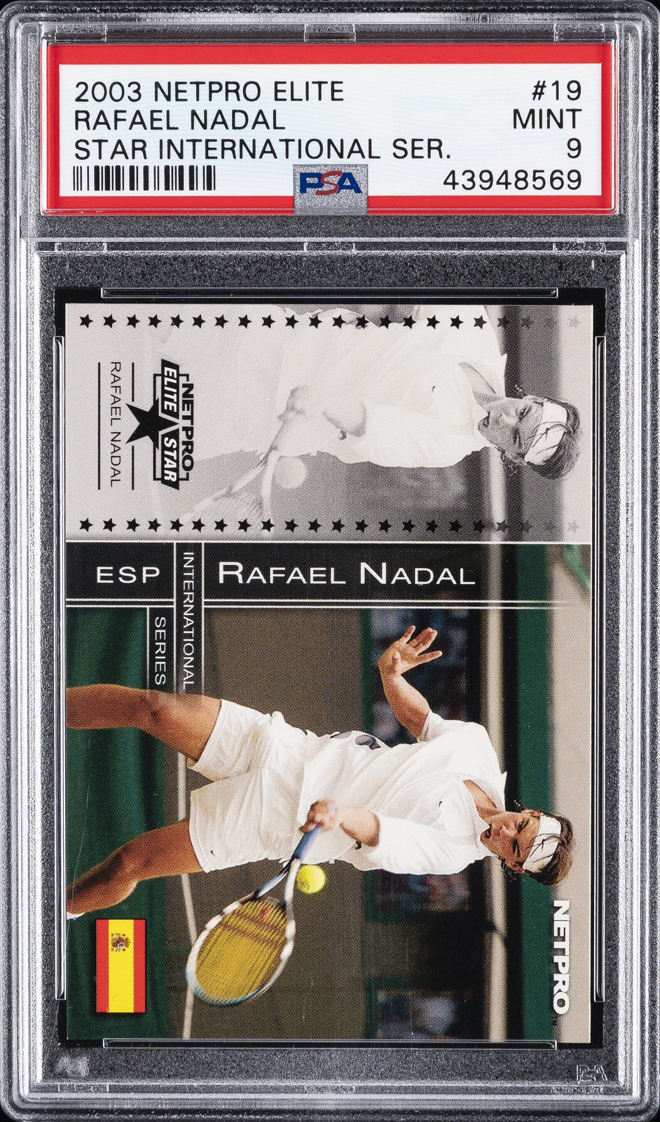 2003 NETPRO ELITE STAR INTL SER #19 RAFAEL NADAL PSA 9 view 1