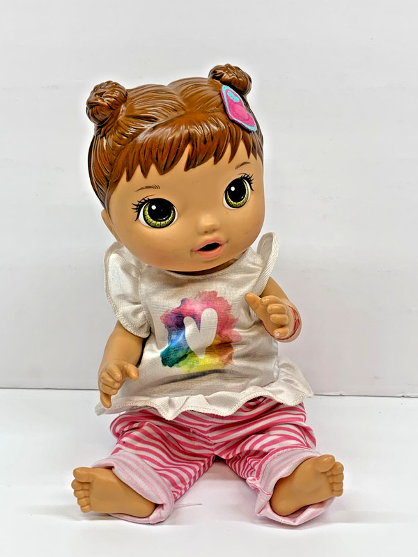 Baby Alive Doll Brown Hair with Green Eyes 2015 Hasbro