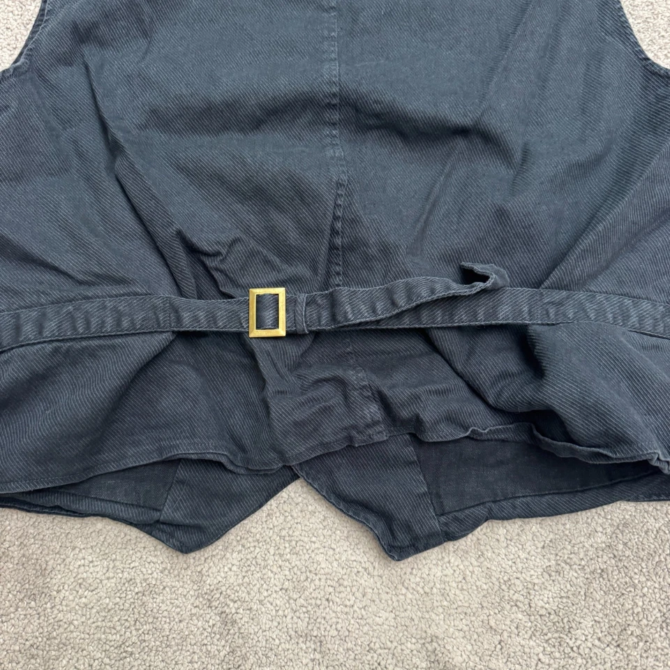 Chaleco Chaleco de Algodón Cáñamo Orvis Chaleco para Hombres XL Azul Marino Espiga Botón Ajustable Foto 3 de 4