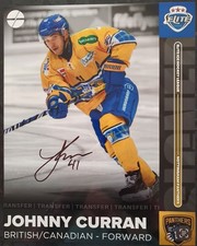 JOHNNY CURRAN - Signed 10x8 Photograph - SPORT - ICE HOCKEY NOTTINGHAM PANTHERS