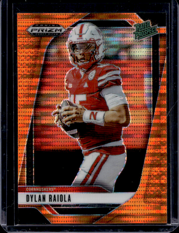 2025 Panini Prizm Draft Picks - Dylan Raiola #158 Orange Pulsar Prizm (RC) #/75