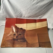 Vintage Kitten Poster Popcorn Bag Xerox Education Publications 1977 Animals