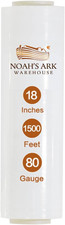 18" X 1500FT Industrial Class Pallet Wrap, 80 Gauge Heavy-Duty Stretch Film