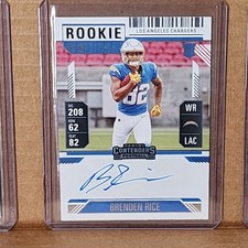 Brenden Rice 2024 Contenders Rookie Ticket Auto Los Angeles Chargers