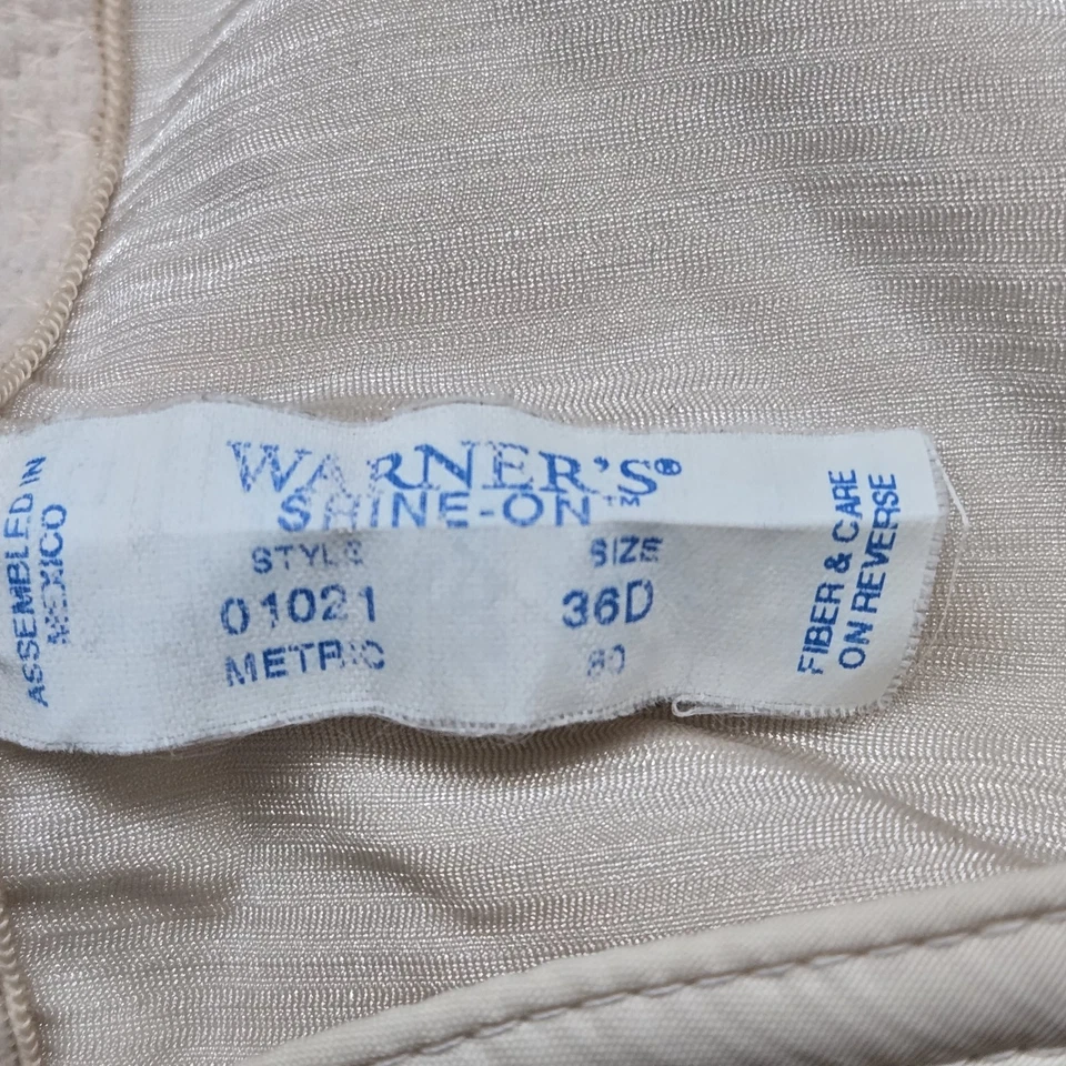 华纳女式文胸 36D 粉色闪亮迷你钢圈前扣 — 第 4/4 张图片