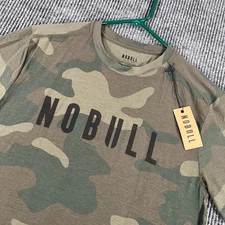NoBull Shirt Mens Medium Green Camo Short Sleeve CrossFit Gym Workout New