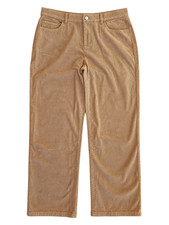 NWT Eileen Fisher L Biscuit Corduroy High Rise Straight Ankle Pants Org Cotton
