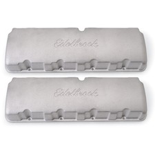 Edelbrock Valve Cover Set 4259 Race Series Satin Cast Aluminum For Chevy Bbc