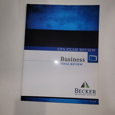 Becker CPA Exam Review  Business Final Review V 1.0  in Excellent Cond.