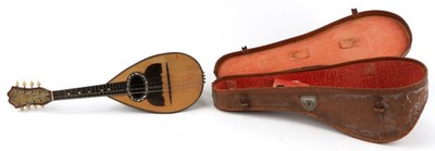 Antique Domenico Zanoni Napoli Madolin In Case With Spare Strings