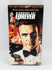 James Bond Diamonds Are Forever VHS 1971 Sean Connery 007 Action Movie Tested 