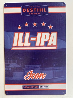 Illinois University Destihl Brewing Sign - ILL-IPA Craft Beer Fighting Illini