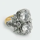 Art Deco Antique Vintage 2.30 Ct White Diamond Wedding Ring 14K Yellow Gold FN