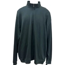 Scott Barber 1/4 Zip Pima Cotton Pullover Forest Green Men’s Size XXL
