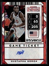 2020 Panini Contenders Draft Picks #111 Mustapha Heron Gold Cracked Ice #/23