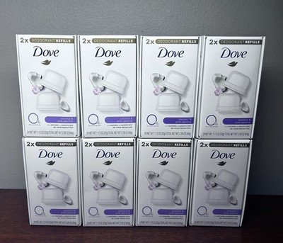 Dove Refillable Deodorant Refill Kit Coconut & Pink Jasmine- LOT OF 8 - NEW