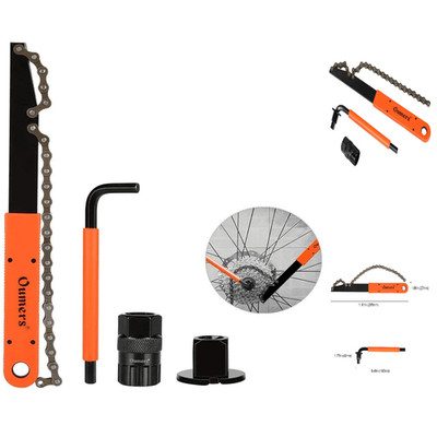 Bicycle Cassette Removal Tool Set 7 8 9 10 Speed Black