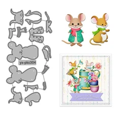 Scarf Mouse Metal Cutting Dies Stencils Scrapbooking Card Making Crafts Die Cuts