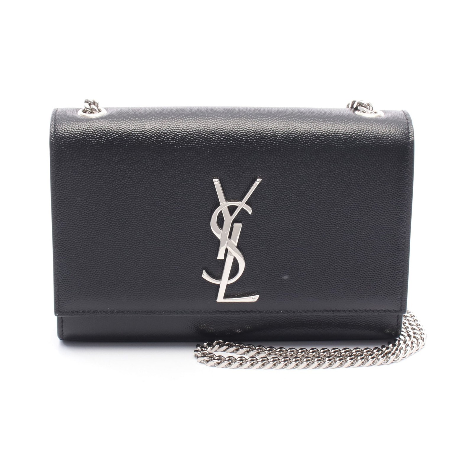 【BORSA】SAINT LAURENT PARIS KATE Borsa a tracolla piccola a catena in pelle nera