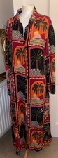 Abel the Label size UK 18 vibrant tropical long shirt dress 