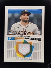 2026 TOPPS HERITAGE JOSE ALTUVE GAME-WORN JERSEY CLUBHOUSE COLLECTION SP ASTROS