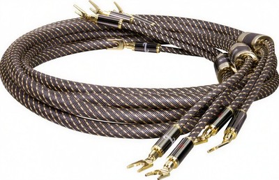 Dynavox Black Line High-End Lautsprecherkabel Paar 2m Bananenstecker OFC 2x4mm²