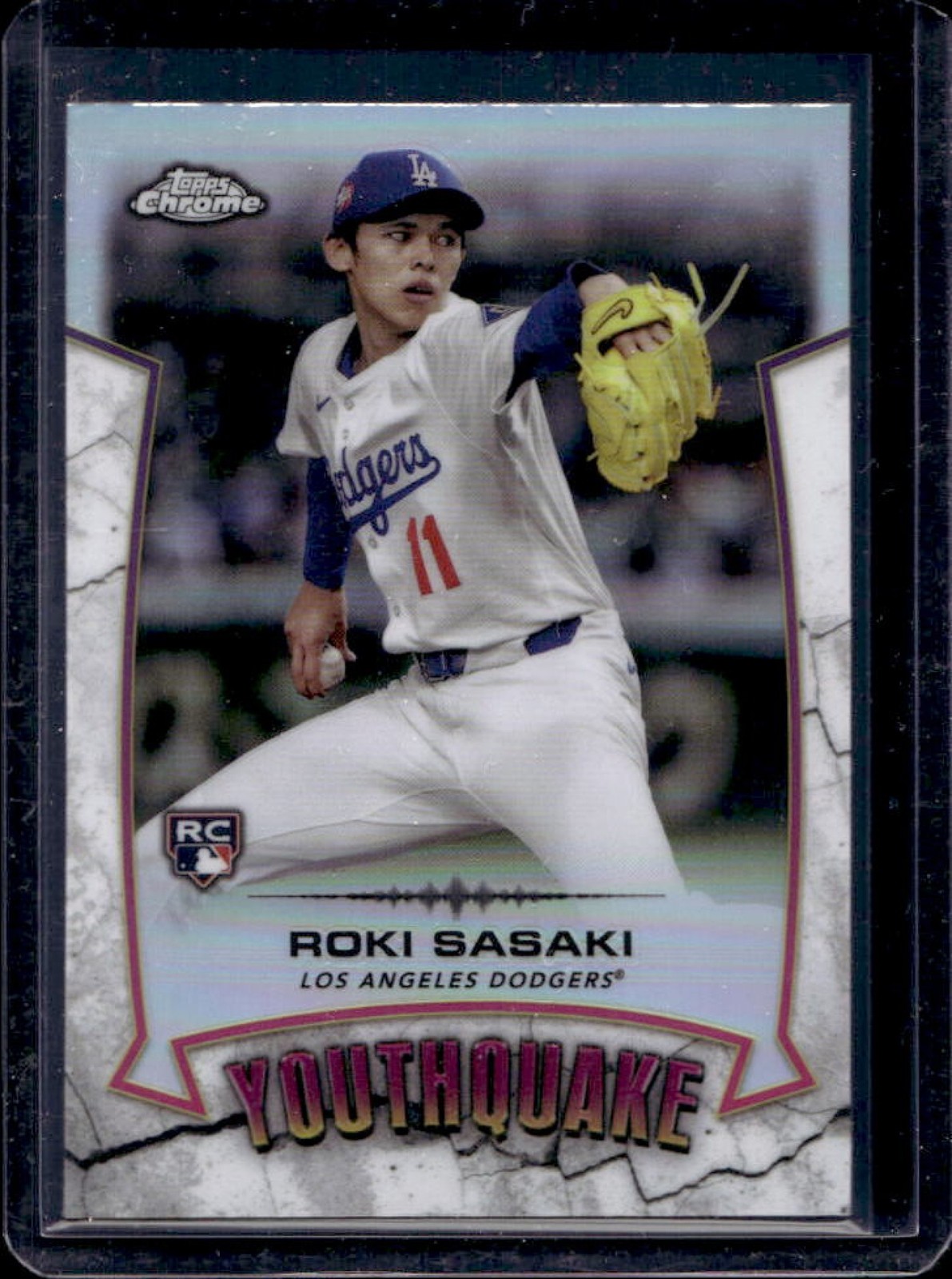 2025 Topps Chrome Roki Sasaki YouthQuake RC Rookie #YQ-10 Dodgers