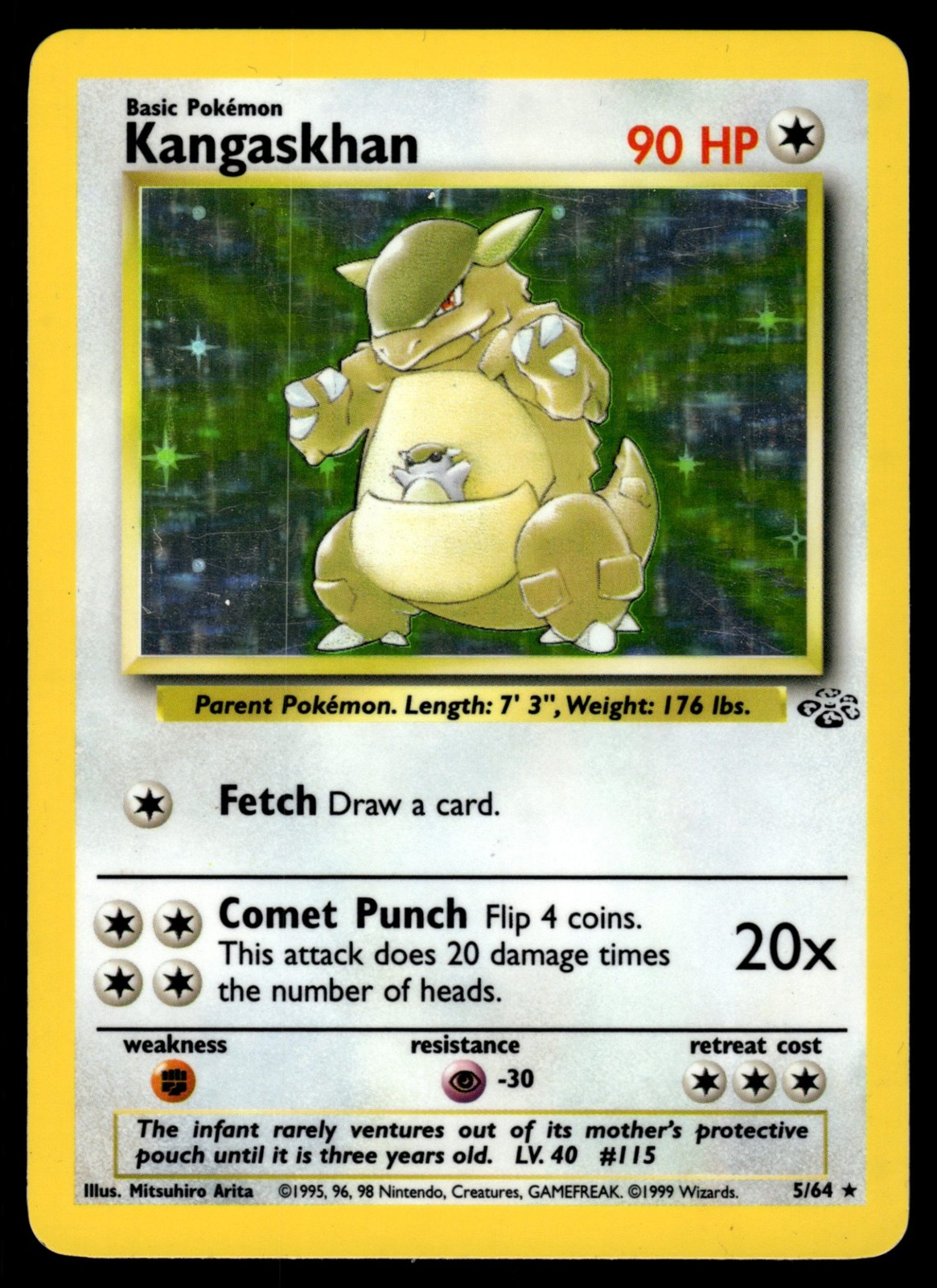 Kangaskhan (5) Unlimited Holofoil 05/64 Jungle LP