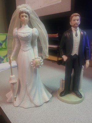 Home Interior's & Gifts Porcelain Bride & Groom Abigail Rose # 88015-99 & Jon...
