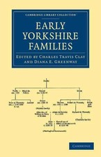 Early Yorkshire Families by Charles Clay (English) Paperback Book