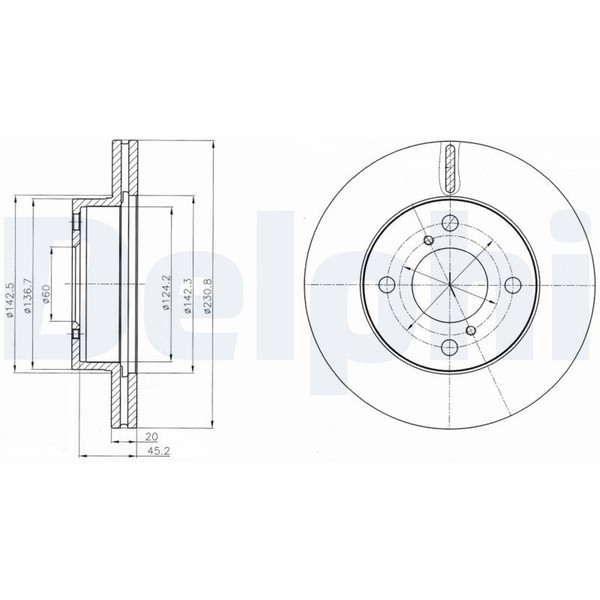 2X Bremsscheibe Delphi BG4271C FüR Suzuki UA0 Nissan Alto Pixo GF LPG 7 AMF310-image