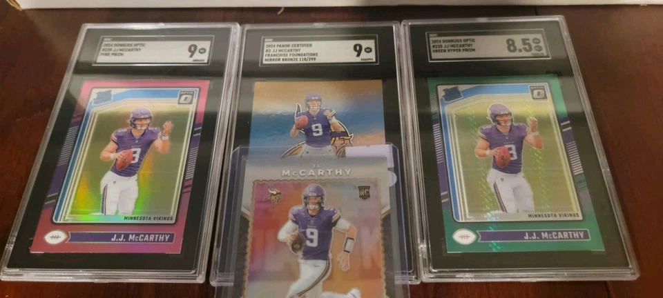 (~500) Minnesota Vikings - ENORME LOTE - AÑOS 70-24 AUTOS CLASIFICADOS JUEGO USADO RCs-Moss, Pete+ Foto 2 de 4