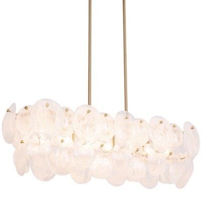 Artcraft Lighting AC12217 Lily 7 Light 42''W Abstract Linear Chandelier - Brass