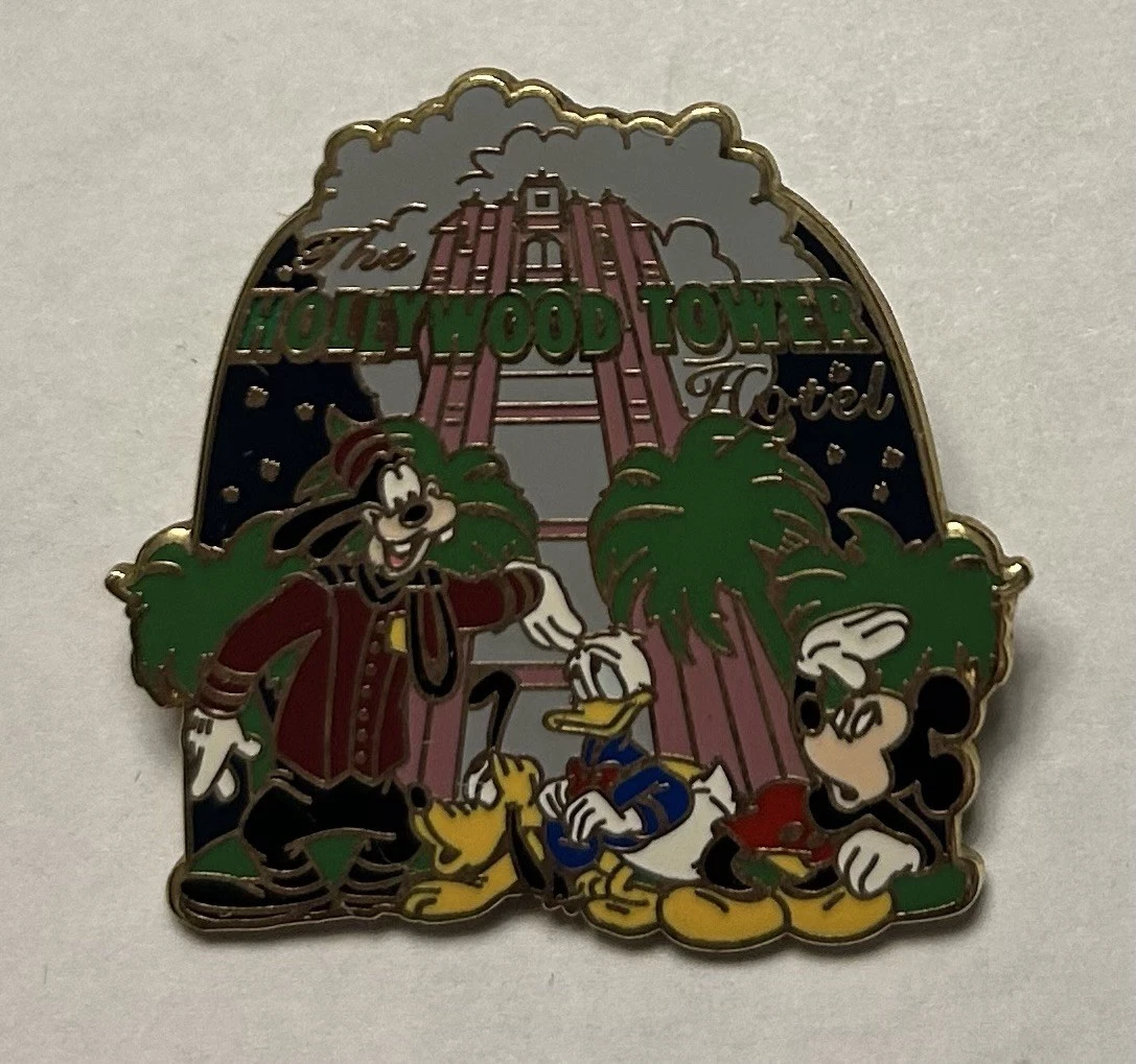 Disney World - Attractions Mystery Pin - Tower of Terror Mickey Donald Goofy Pin