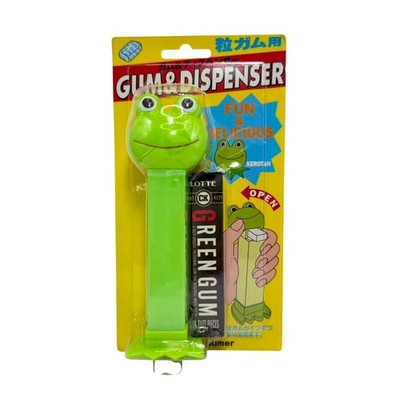 Rare Vintage 1990s Kerotan Frog Gum Dispenser MOC Lotte Green Gum Made in Japan