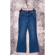 Anthropologie Jeans 30 Womens Pilcro The Icon High Rise Flare Medium Wash
