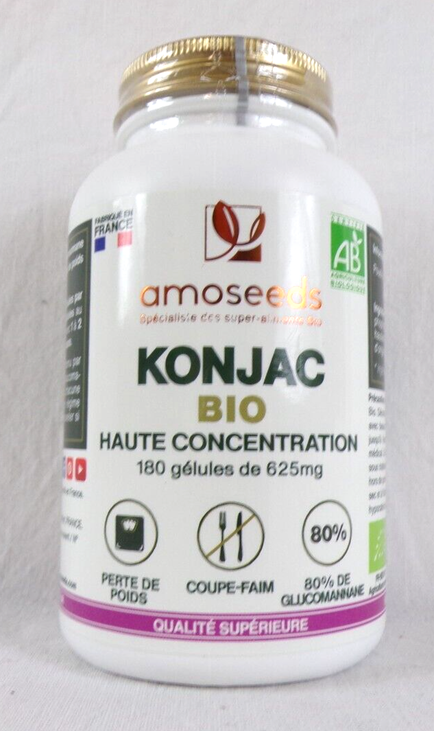 AMOSEEDS KONJAC BIO HAUTE CONCENTRATION 180 GELULES - 03/2027