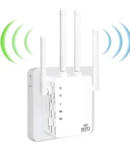 WiFi Extender Signal Booster, WiFi Booster 1200Mbps WiFi 2.4&5 GHz 8500sq.ft