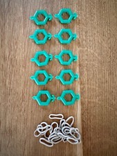 Zopfhalter/Zopfgummi's- wie früher Reste v.Hersteller, incl.n.Gummi's,80'er C.